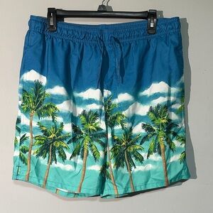 Old Navy Tropical Palm Tree Men's Swim Shorts